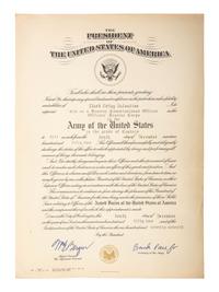 [WORLD WAR II]. Archive identified to African American medical officer Captain Clark McRay Valentine, incl. photographs, documents, insignia, and related ephemera.
