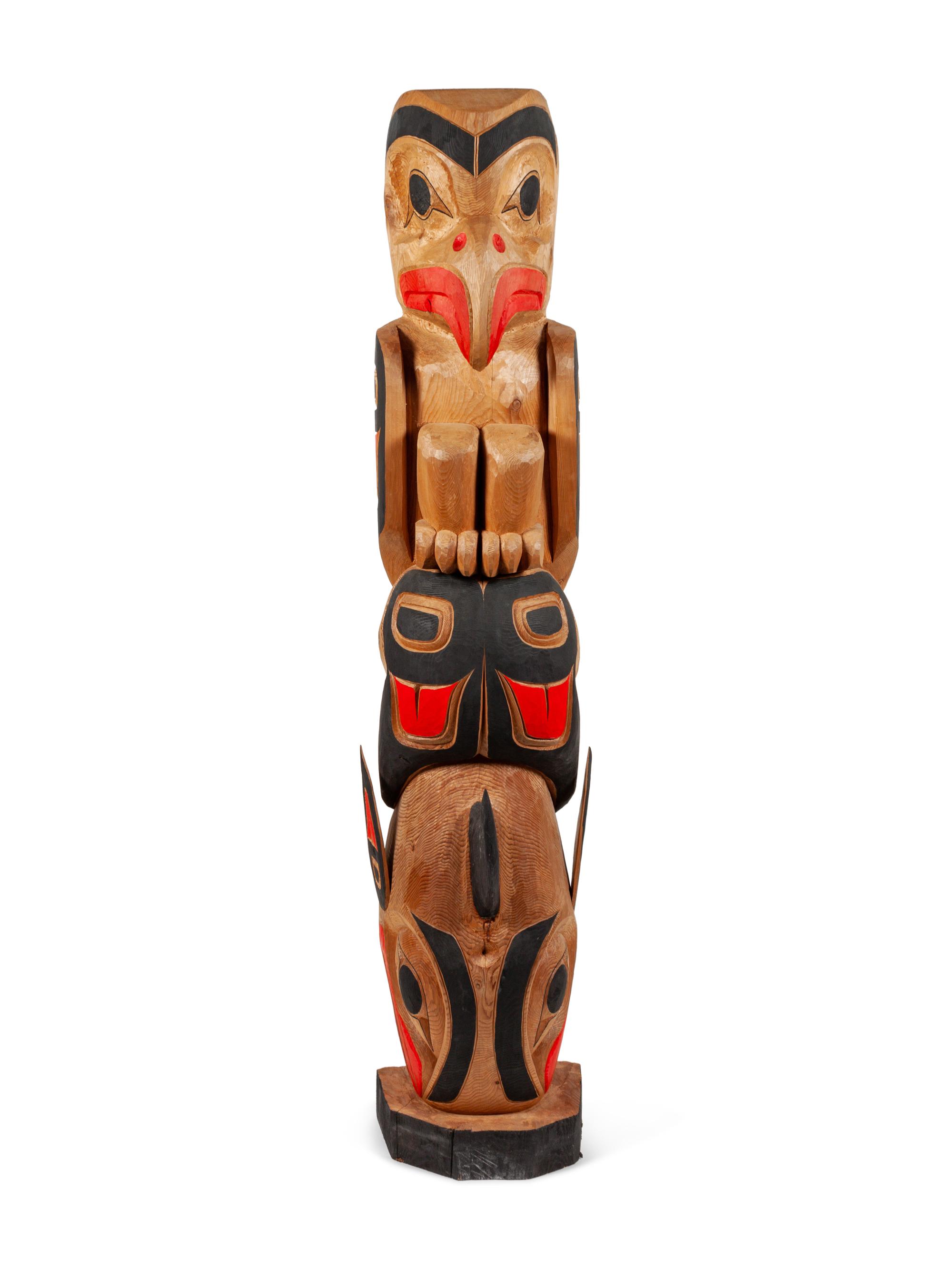 Carved and Painted Totem Pole Lot is located and will ship from Denver, Colorado.