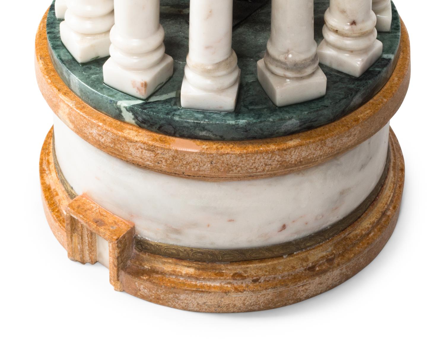 An Italian Grand Tour Style Marble Temple Model