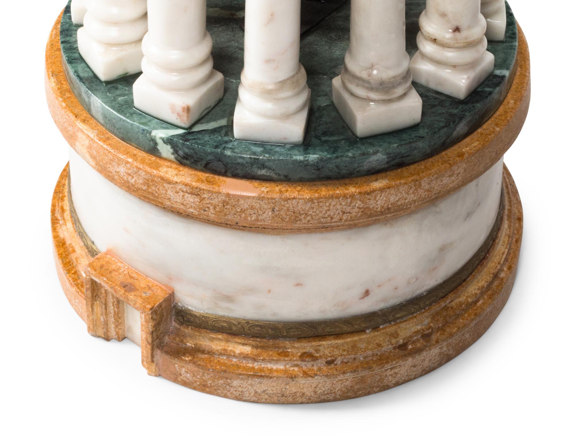 An Italian Grand Tour Style Marble Temple Model