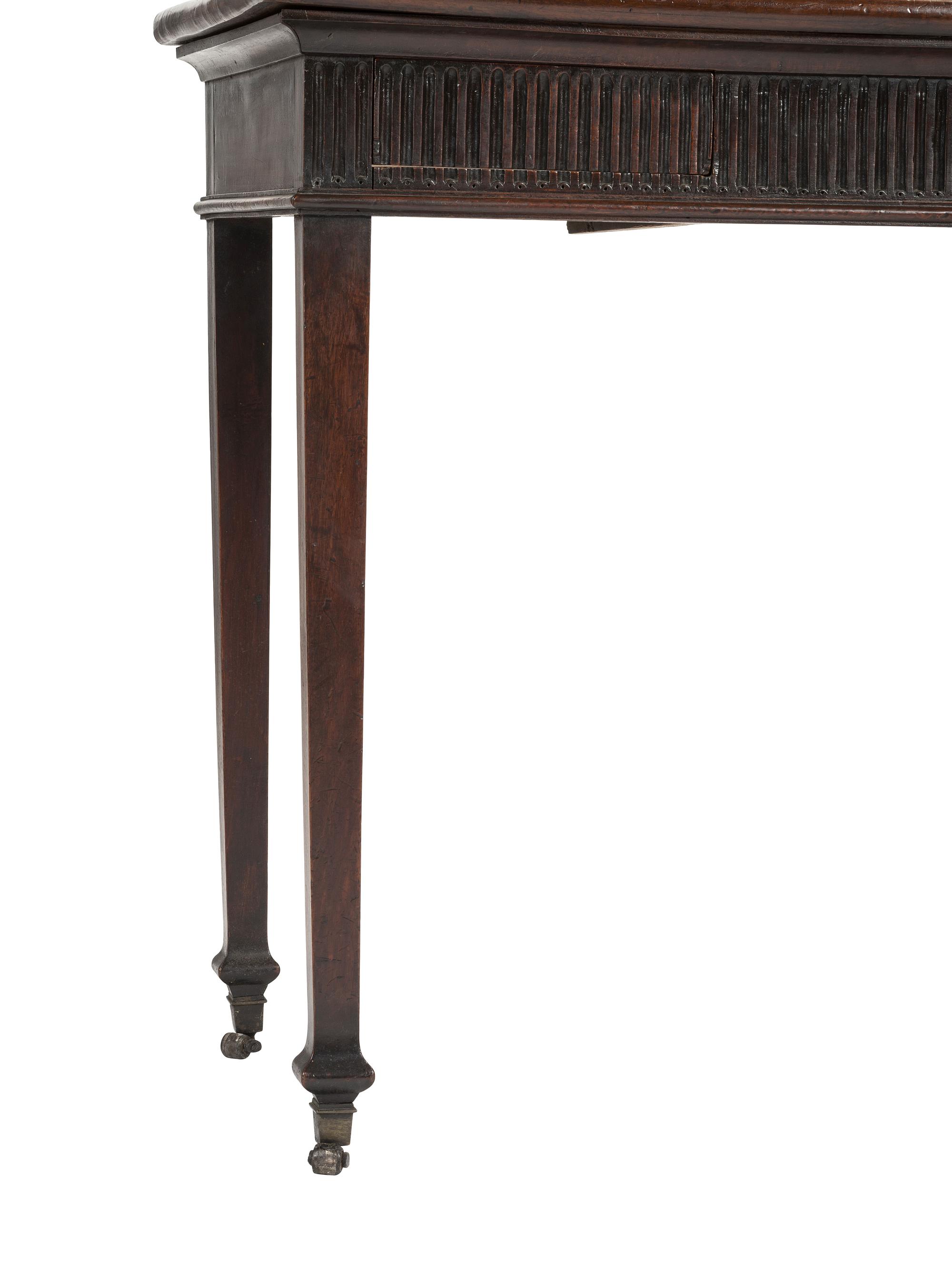 A Mahogany George III-Style Sideboard with Brass Gallery Rail