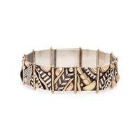 Aaron Macsai, Yellow Gold and Silver Geometric Bracelet