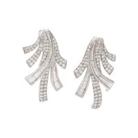 WHITE GOLD AND DIAMOND CLIP EARRINGS