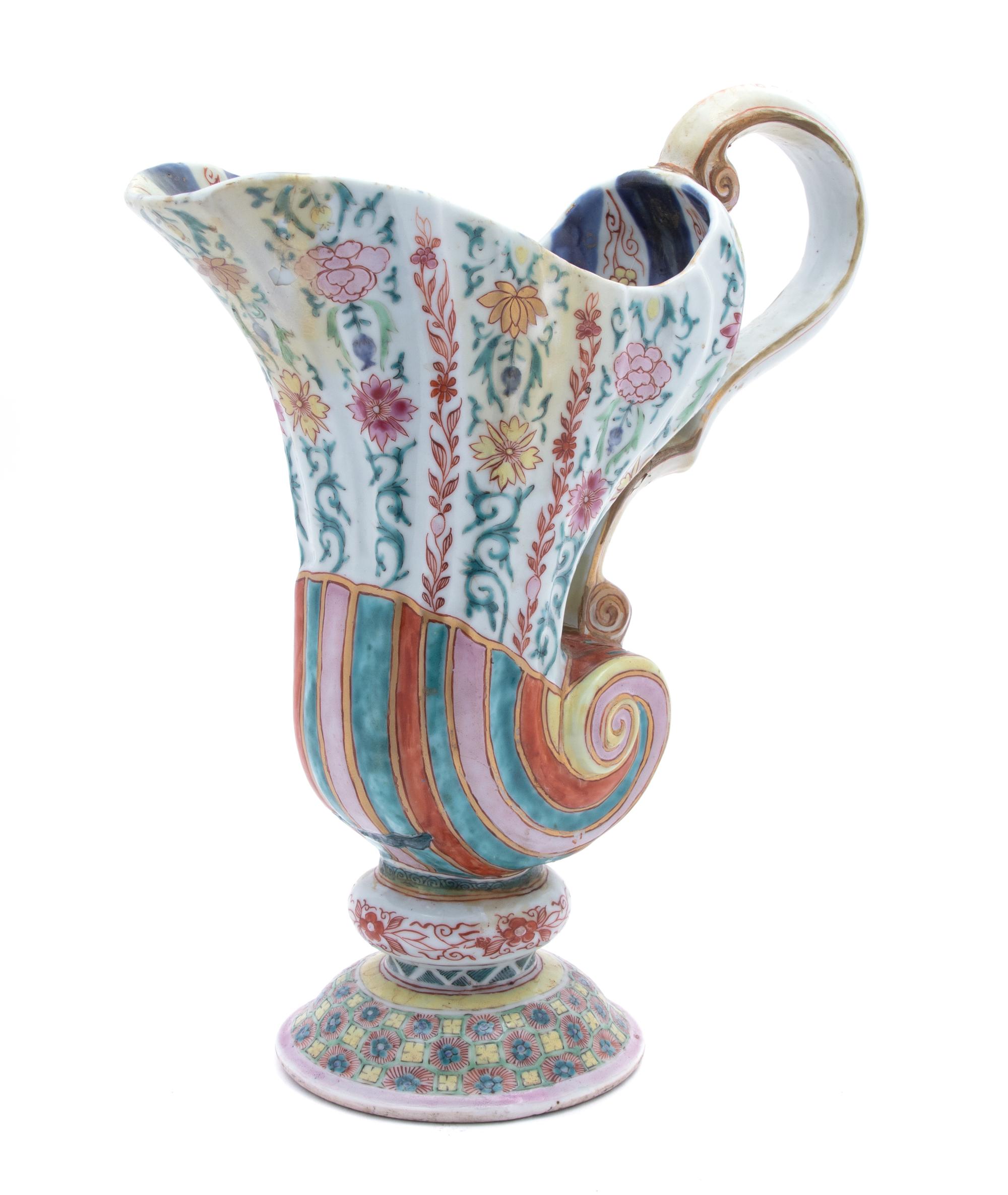 A Chinese Export Porcelain Ewer