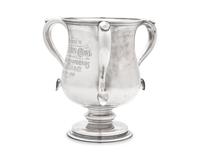 A Three-Handled Sterling Silver Presentation Cup