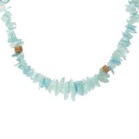 Christopher Walling, Aquamarine and Yellow Gold Beaded Necklace