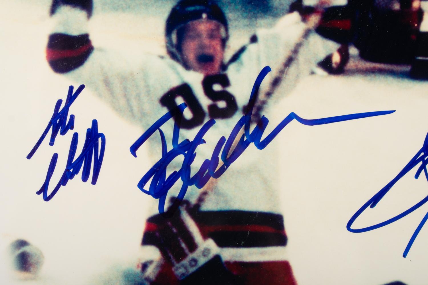 A Group of 1980 United States Olympic Hockey Team Signed Autographed Items Including Herb Brooks (BAS Beckett Authentication Services Certified),