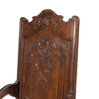 A Pair of French Oak High Back Chairs