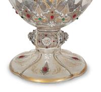 A Moser Gilded and Jeweled Enameled Crystal Vase
