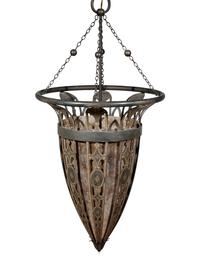 A Large Gothic Revival Parcel Gilt Lantern