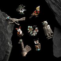Navajo and Zuni Avian Silver Pins / Pendants