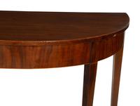 A Pair of George III Mahogany Demilune Console Tables