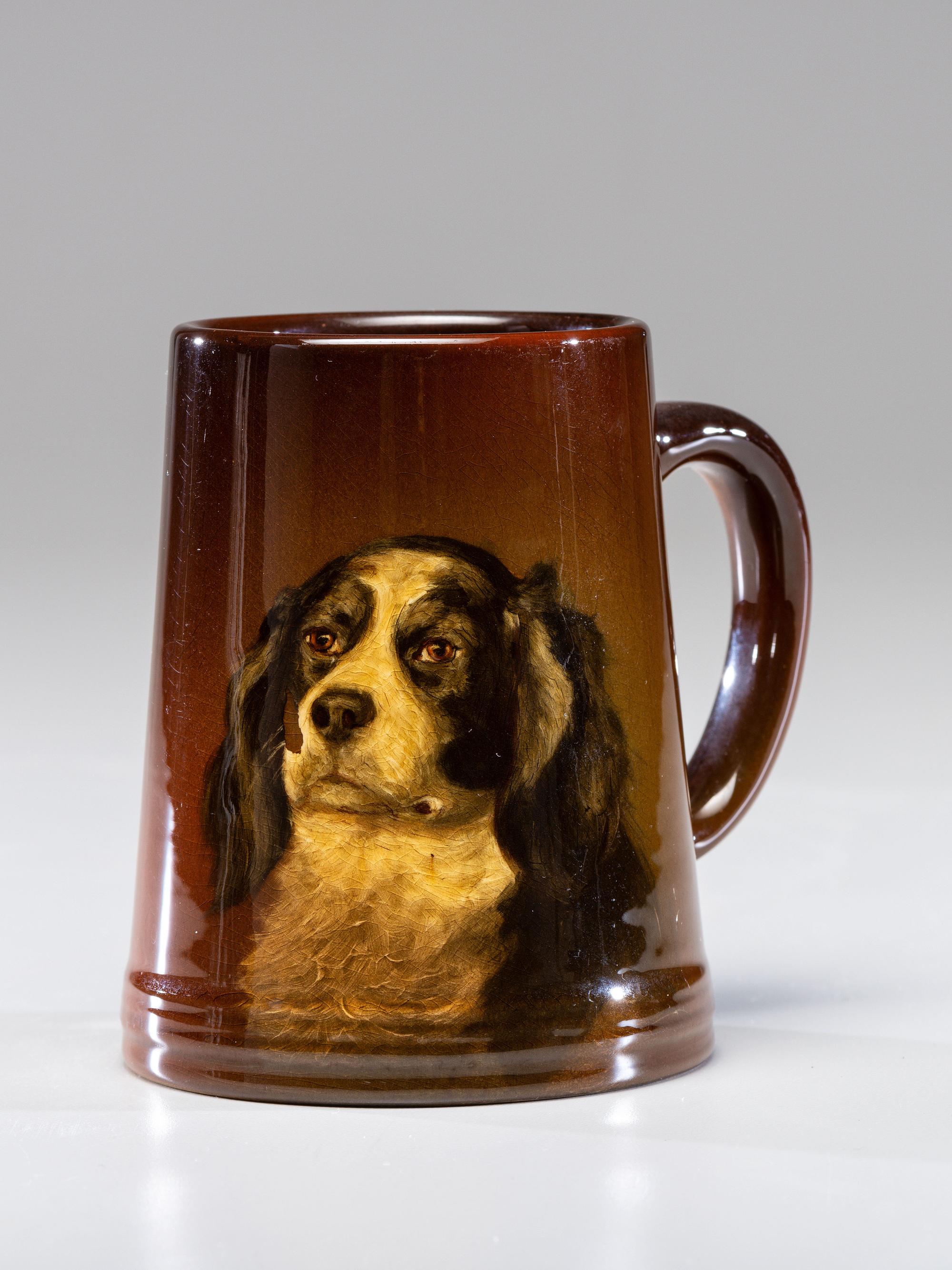 Standard Glaze Mug with Dog, 1902