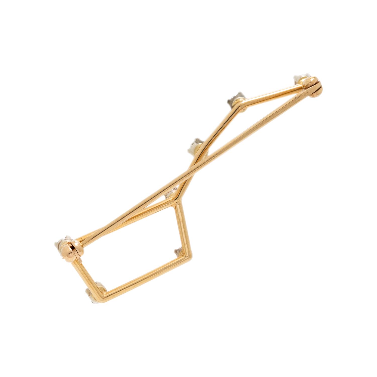 DIAMOND AND YELLOW GOLD CONSTELLATION BROOCH
