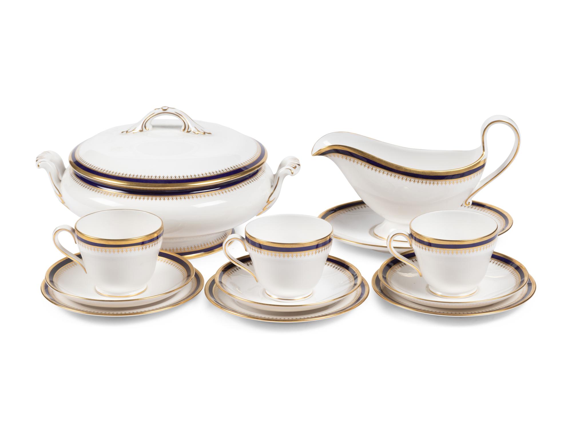 A Spode Knightsbridge Cobalt Porcelain Dinner Service
