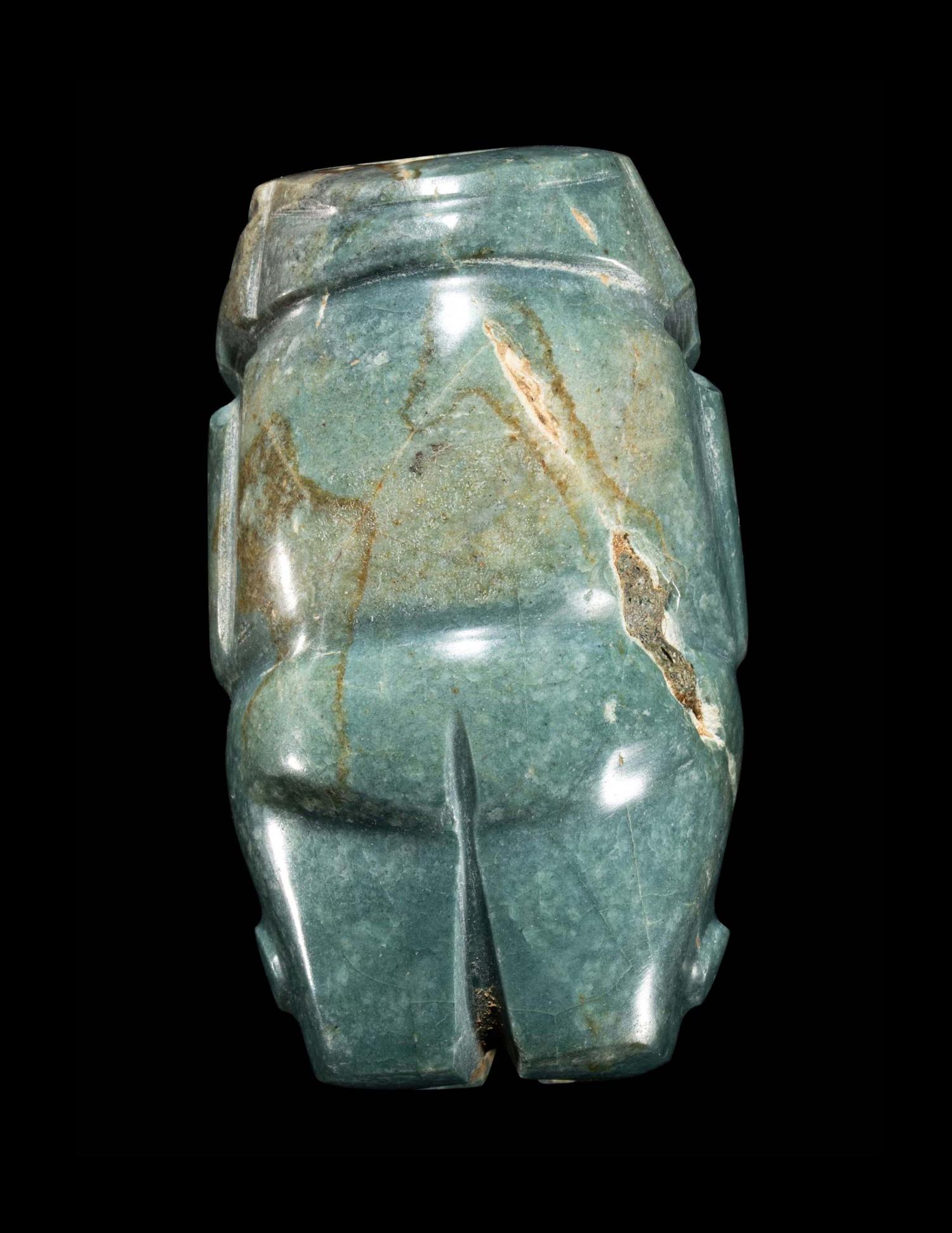 A Costa Rican Jade Figural Pendant