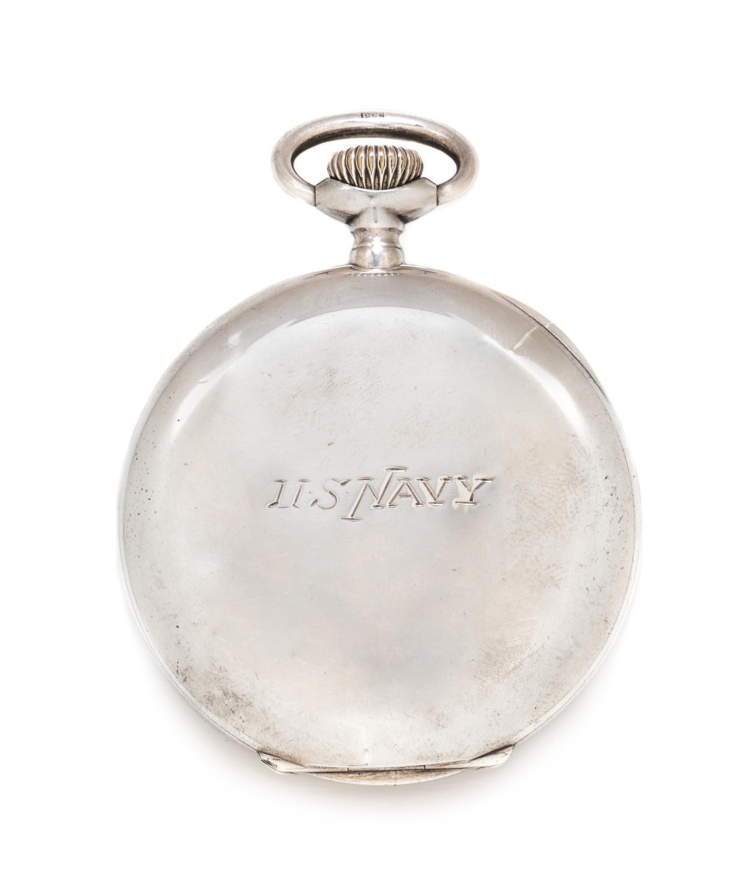 A Silver Open Face Chronometer Deck Pocket Watch, Patek Philippe,