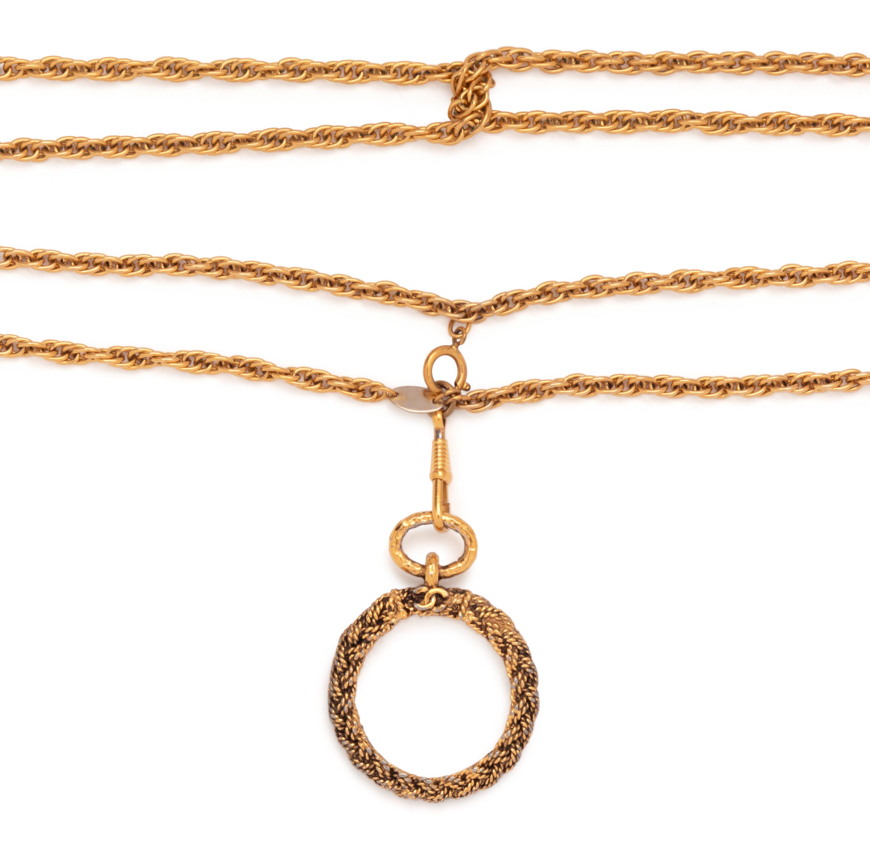 Chanel Monocle Pendant Necklace, ca.1993