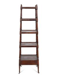 A Regency Mahogany Five-Tier Étagère