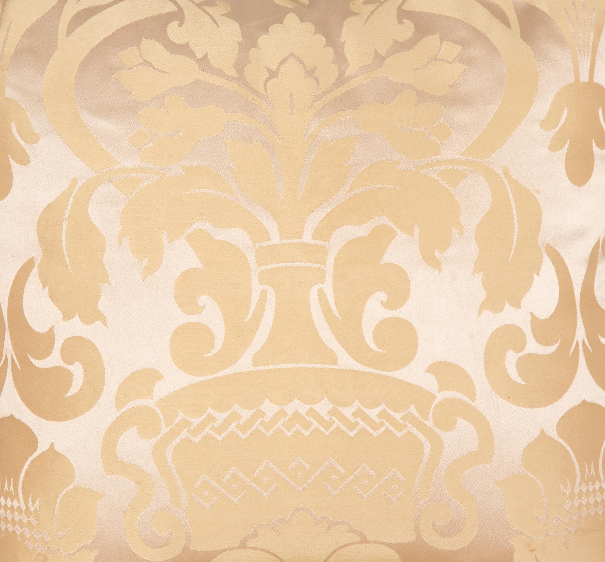 A Pair of Silk-Upholstered Asymmetrical Chairs — 20th Century
