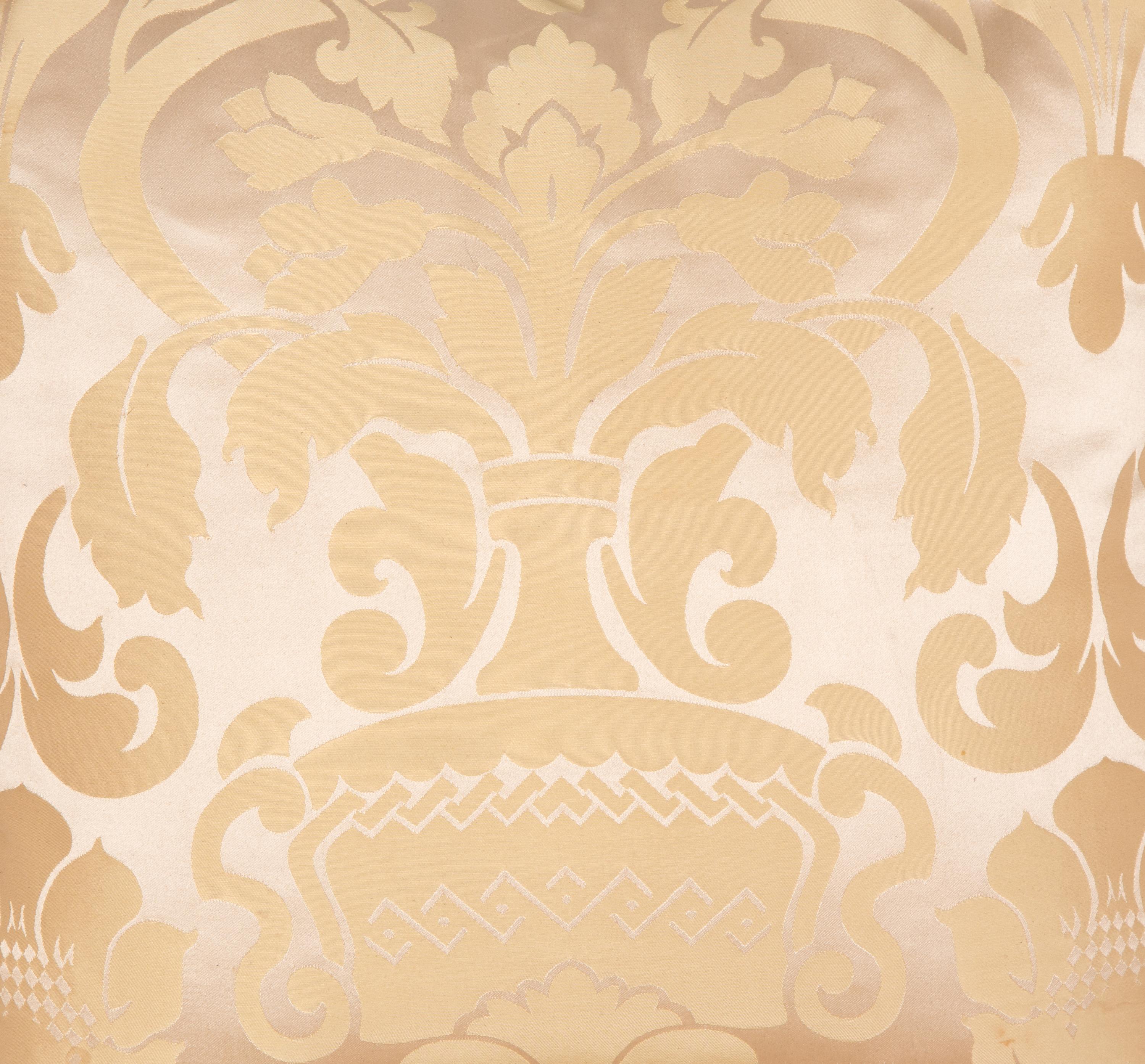 A Pair of Silk-Upholstered Asymmetrical Chairs — 20th Century