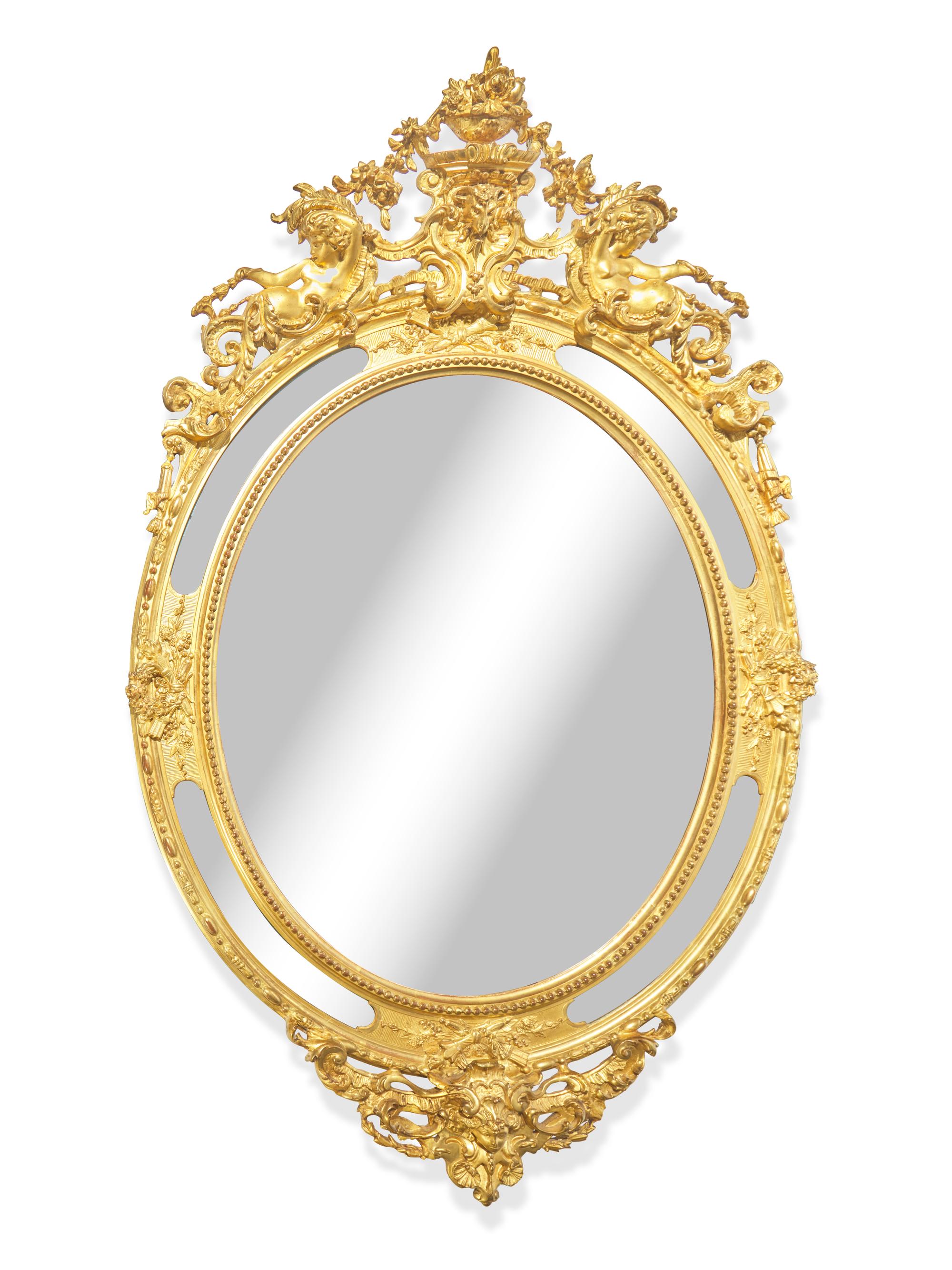 A Neoclassical Gilt and Gesso Mirror