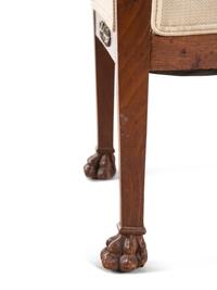 An Empire Style Carved Mahogany Fauteuil