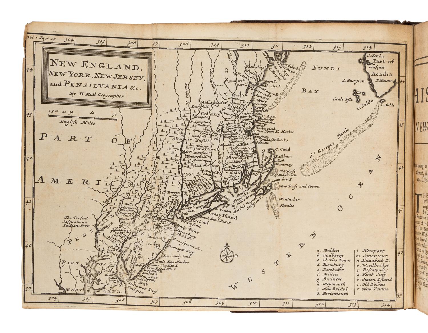 [OLDMIXON, John (1673-1742)]. The British Empire in America, Containing the History of the Discovery, Settlement, Progress and Present State of all the British Colonies on the Continent and Islands of America . London: for John Nicholson, Benjamin Tooke, Richard Parker and Ralph Smith, 1708.