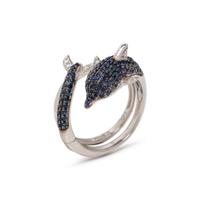 EFFY, SAPPHIRE AND DIAMOND DOLPHIN RING