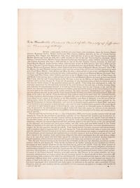 [WESTERN AMERICANA]. Manuscript survey of 6,000 acres near St. Louis owned by descendants of early Missouri settlers and brothers-in-law, Auguste Chouteau and Antoine Soulard, 1837.