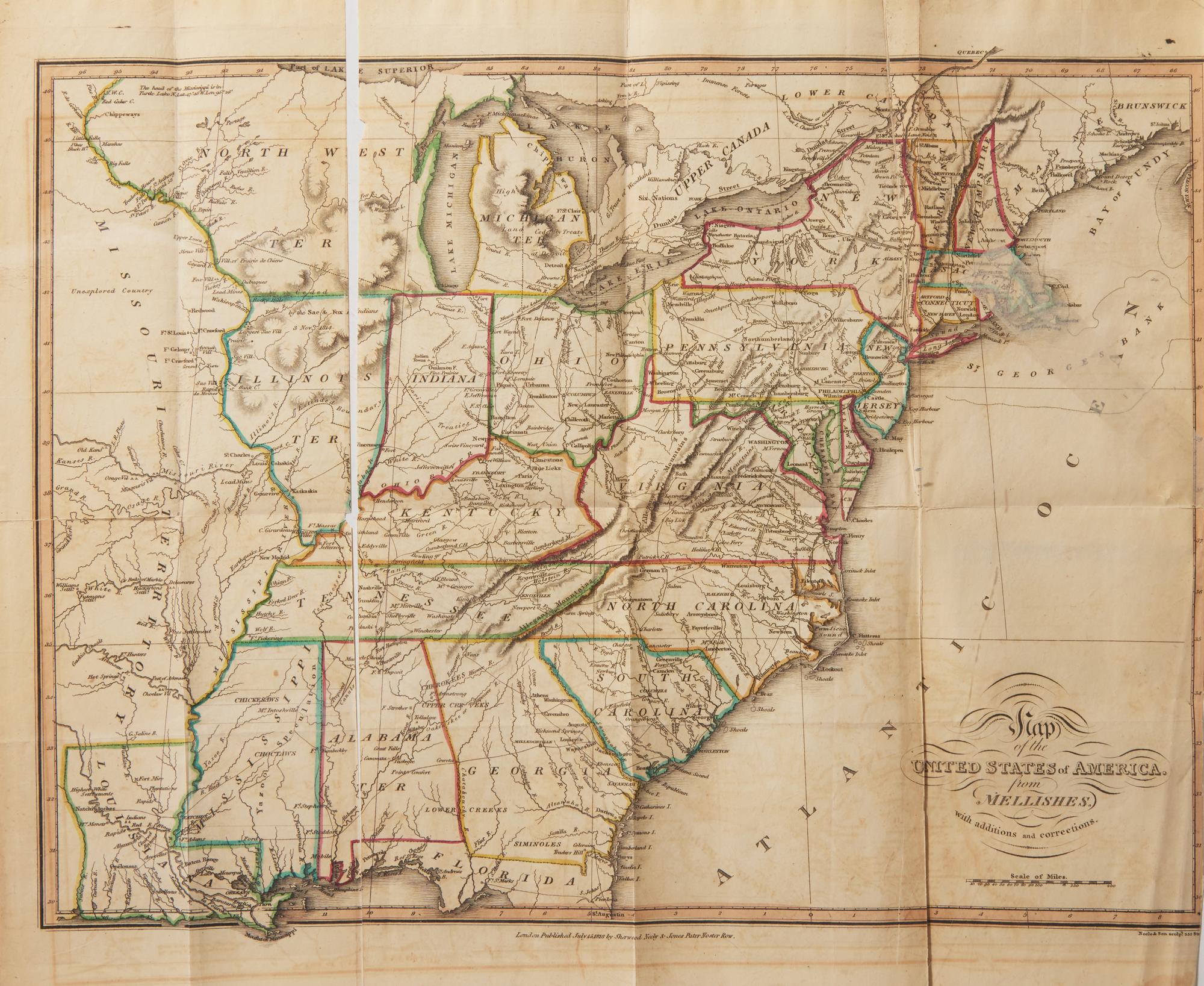 [Americana] Palmer, John. Journals of Travels in the United States of North America, and in Lower Canada, Performed in the Year 1817...