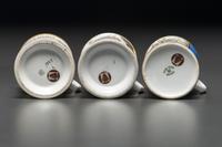 Three Porcelain Occupational Shaving Mugs Depicting Horse-Drawn Delivery Wagons