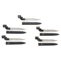 5 British No9 Mk1 Bayonets & Scabbards for the No4 Mk1 SMLE Rifle