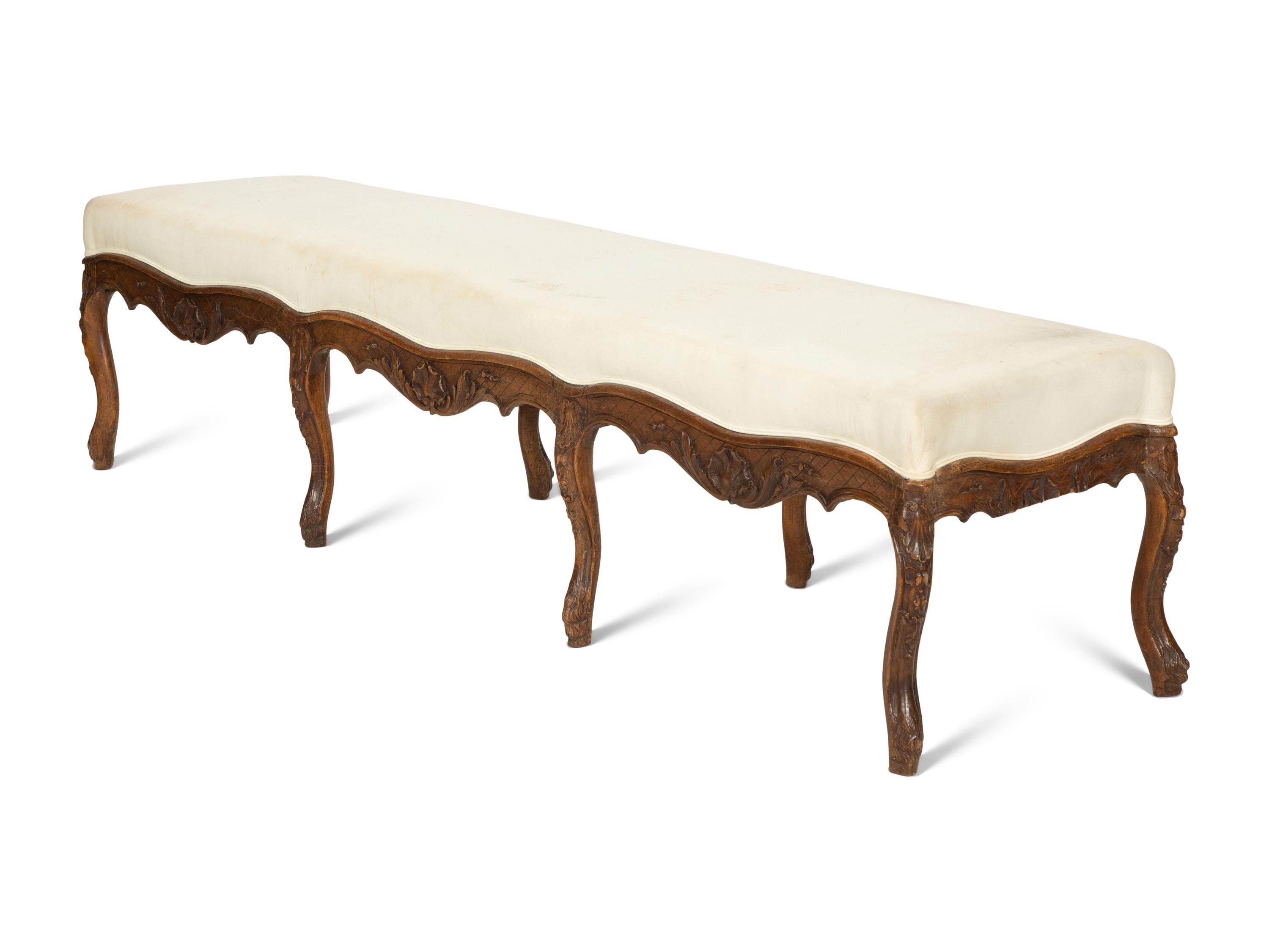A Louis XV Style Beechwood Bench