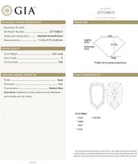 4.01 CARAT MODIFIED SHIELD BRILLIANT CUT DIAMOND