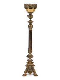 A Neoclassical Gilt Metal Pricket