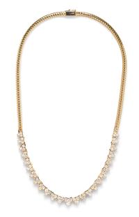 A 14 Karat Yellow Gold and Diamond Necklace, 15.40 dwts.