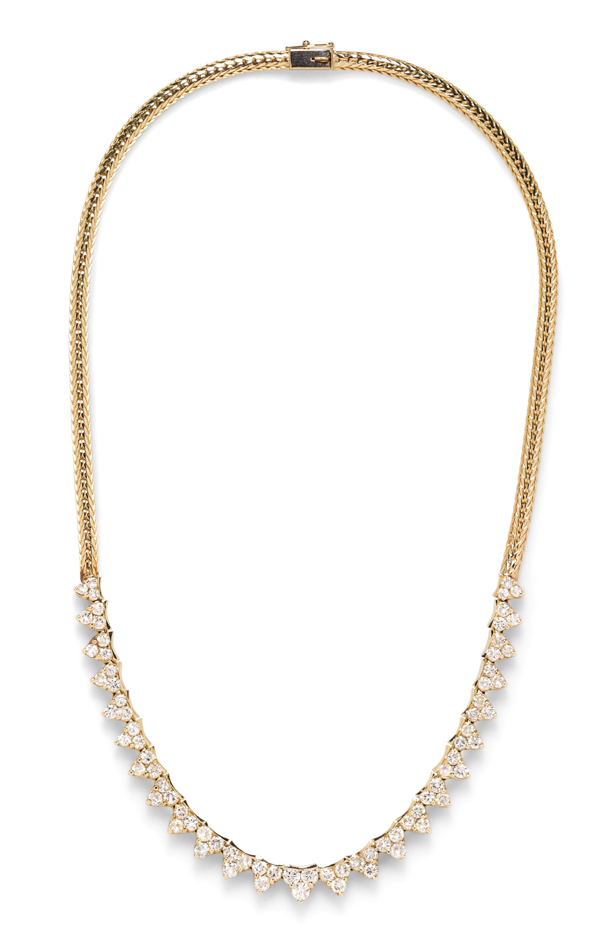 A 14 Karat Yellow Gold and Diamond Necklace, 15.40 dwts.