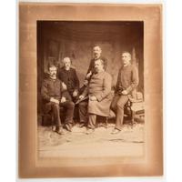 George A. Custer with Sheridan and his Staff, Photograph Printed and Signed by Moses P. Rice