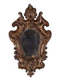 A Venetian Carved and Painted Mirror