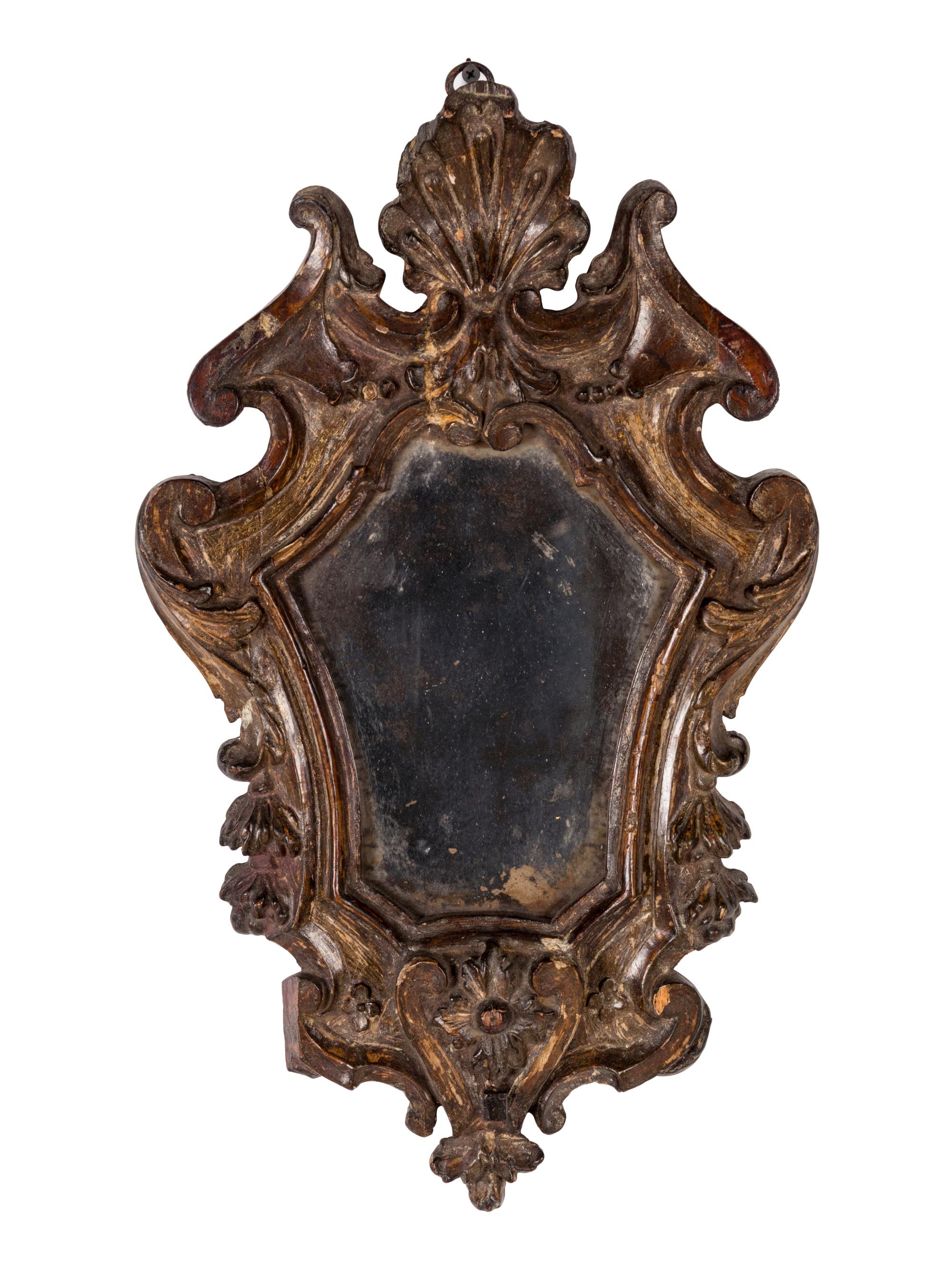 A Venetian Carved and Painted Mirror