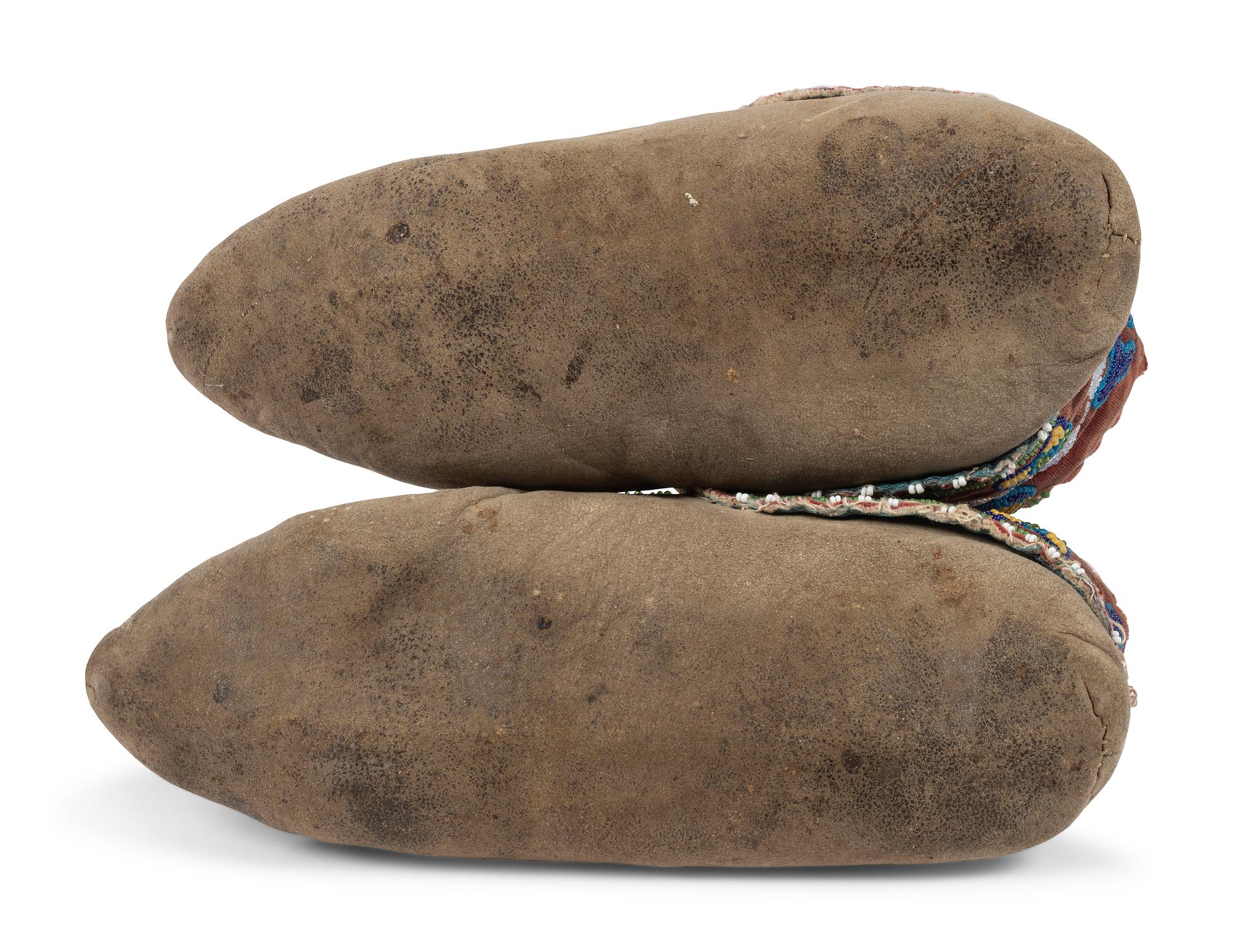 Eastern Woodland Beaded Hide Moccasins