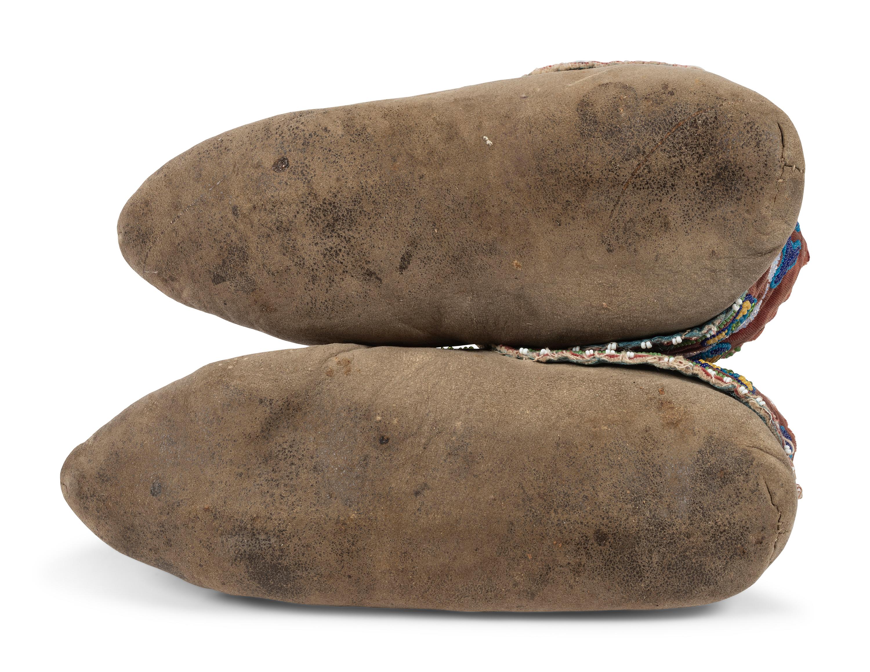 Eastern Woodland Beaded Hide Moccasins