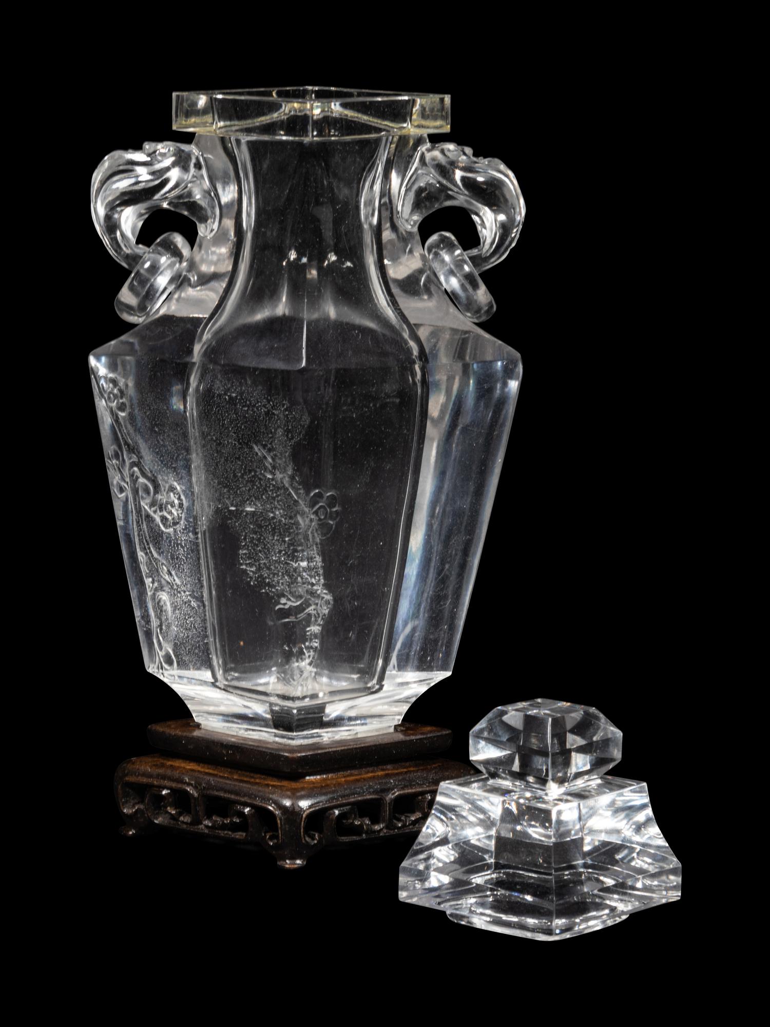 A Rock Crystal Covered Vase