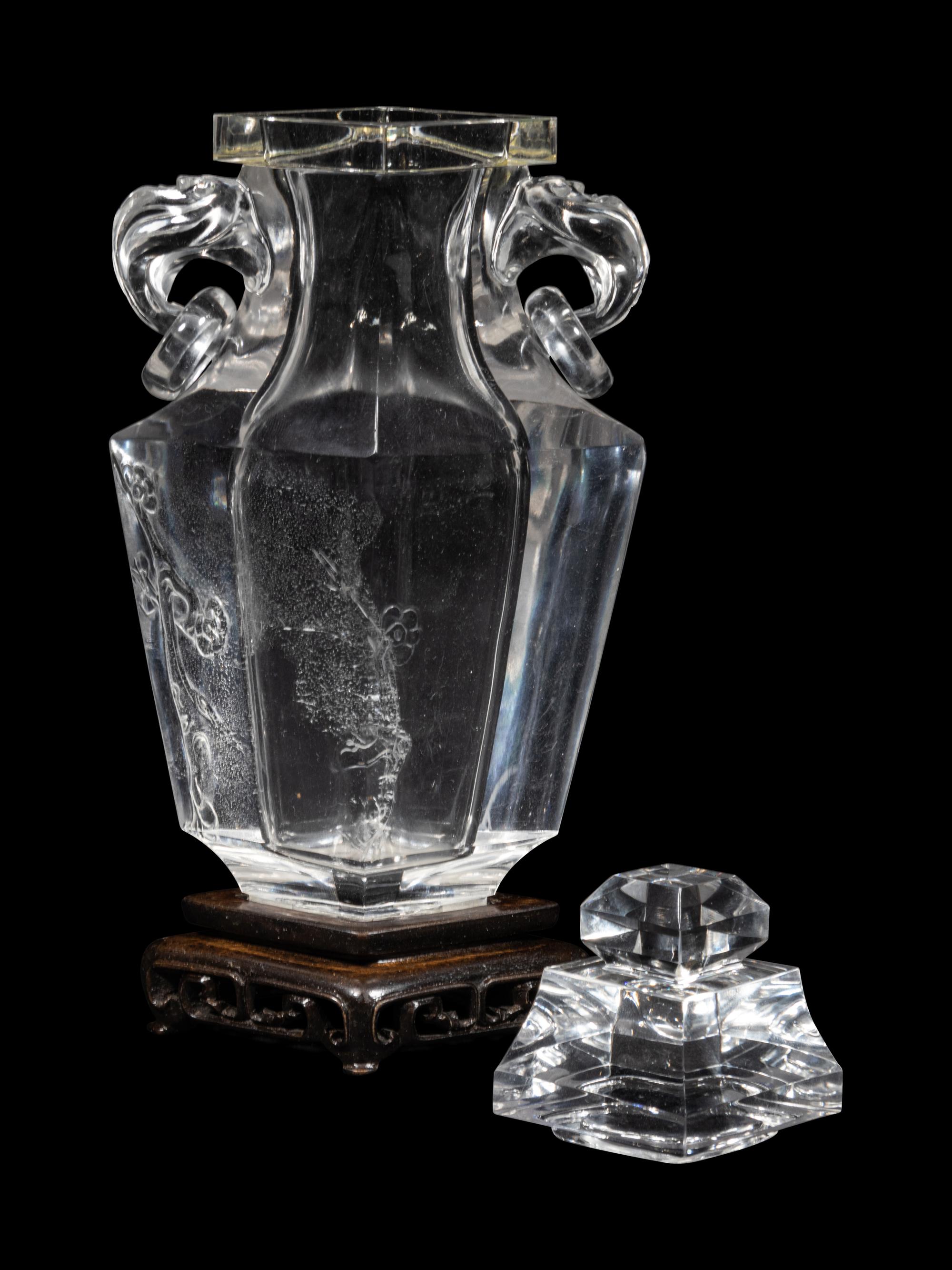 A Rock Crystal Covered Vase