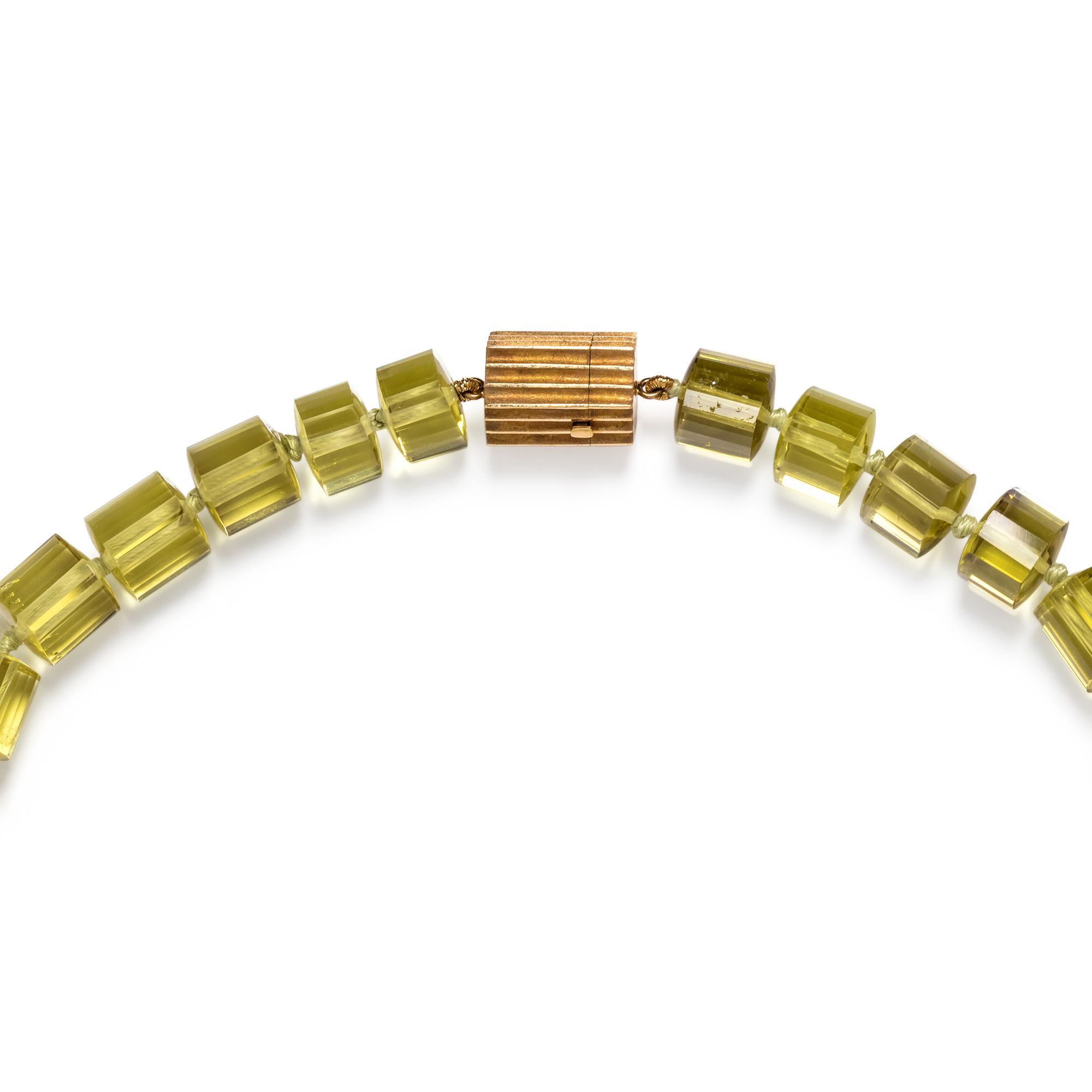 CHRISTOPHER WALLING, GREEN QUARTZ BEAD NECKLACE
