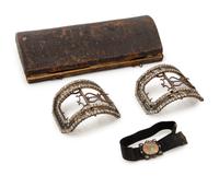 A Pair of Shoe Buckles with Bracelet, 18th Century