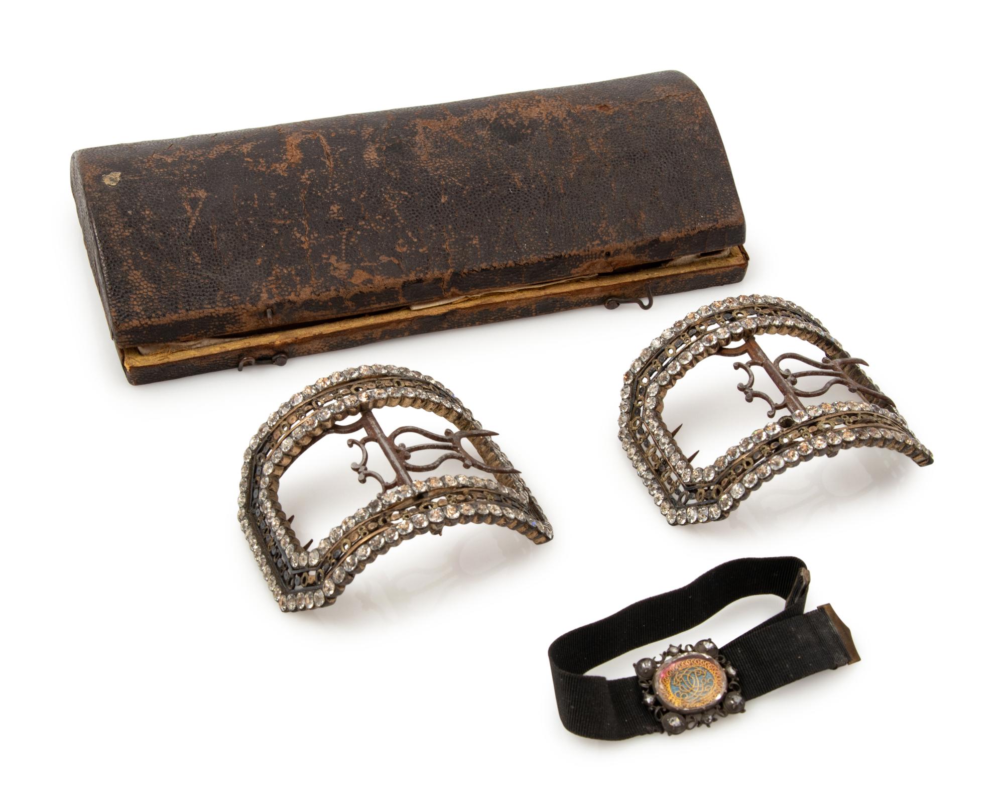 A Pair of Shoe Buckles with Bracelet, 18th Century