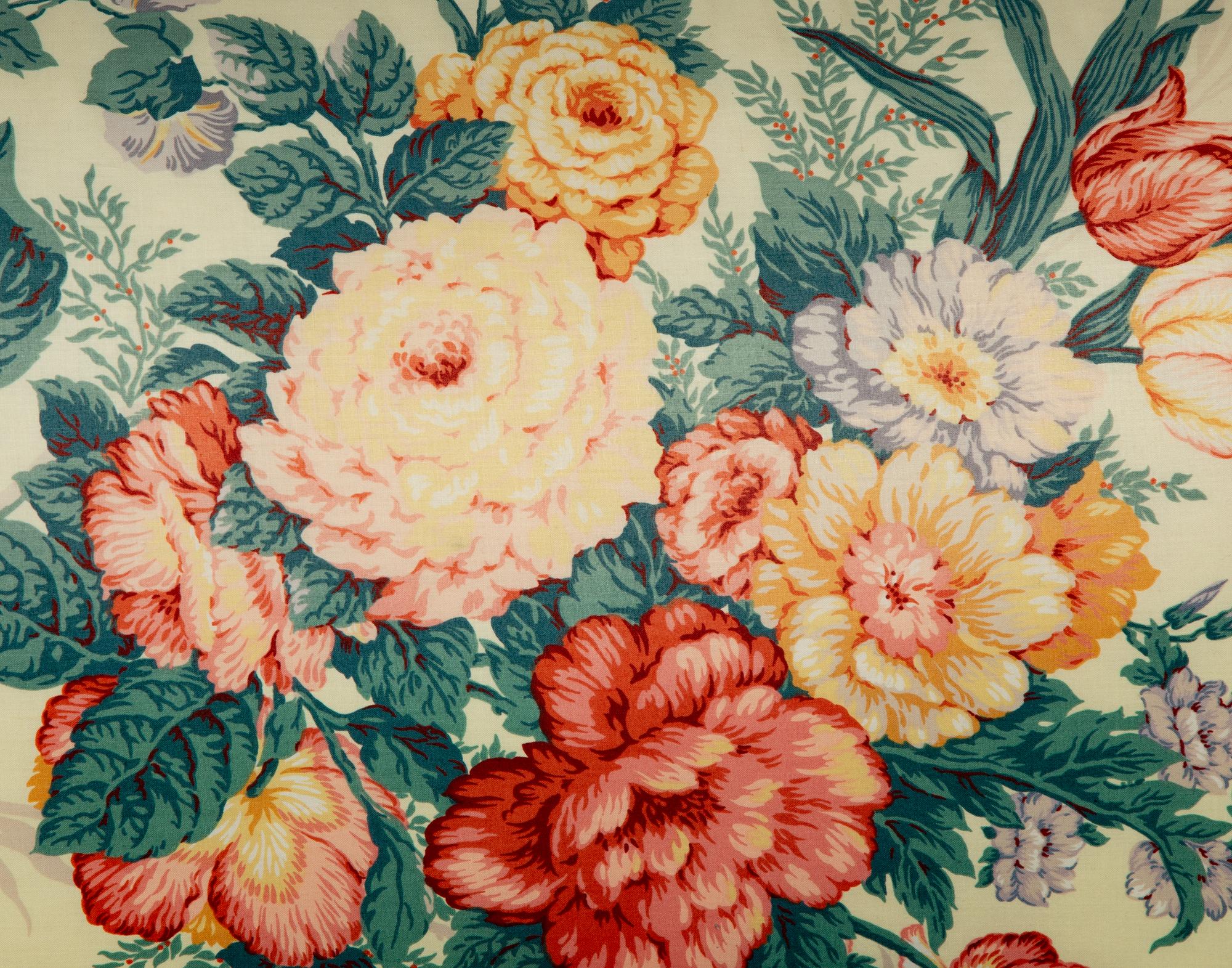A Pair of Chintz-Upholstered Slipper Chairs Supplied by Mario Buatta