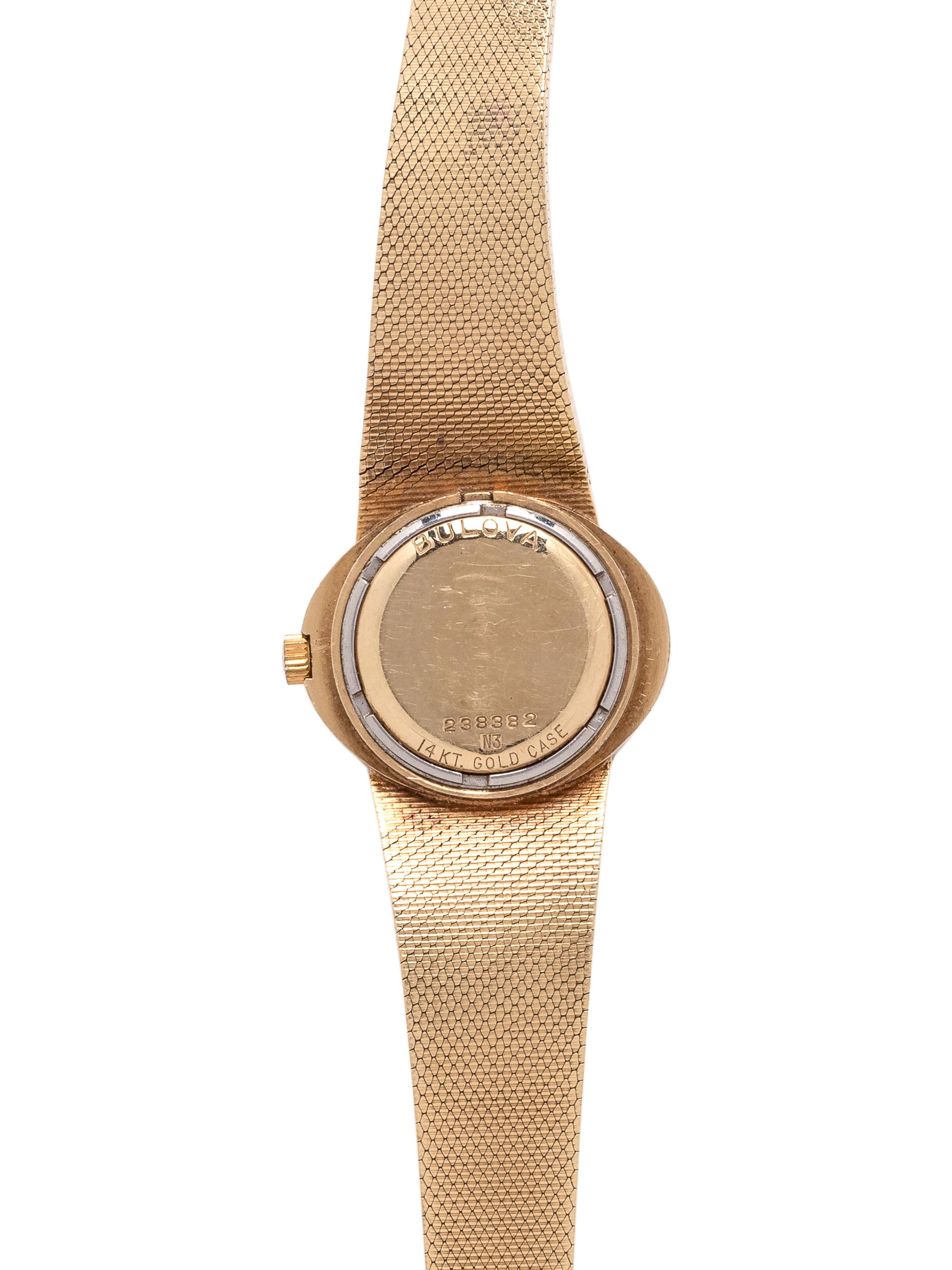 BULOVA, 14K YELLOW GOLD 'ACCUTRON' WRISTWATCH